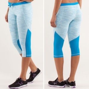 Lululemon Beach Runner Crops Aquamarine Wee Space